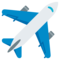 Airplane emoji on Emojione